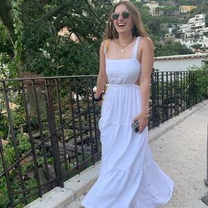 White Backless Summer Dress